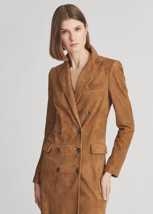 Women's Ralph Lauren Wellesly Lamb-Suede Dresses | 195743TUW